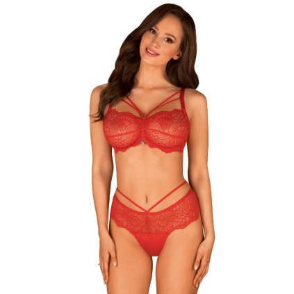 Obsessive Loventy 2-pcs set (Velikost S/M, Barva Červená)