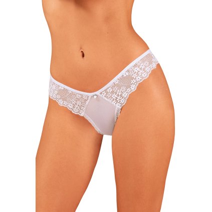 Tanga Obsessive Heavenlly panties (Velikost XS/S, Barva Bílá)