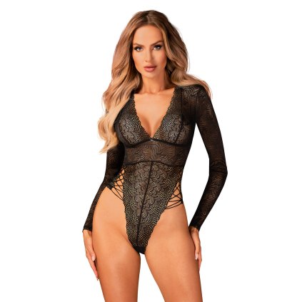 Body Obsessive Merlys teddy (Velikost XS/S, Barva Černá)