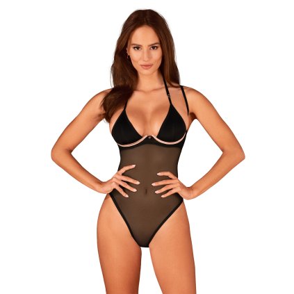 Body Obsessive Selinne teddy (Velikost XS/S, Barva Černá)