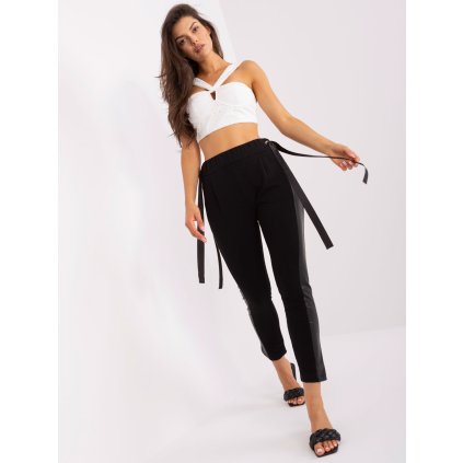 Dámské kalhoty EM-DR-HS-21-560.20 Lily Rose (Barva Černá, Velikost S)