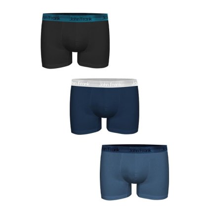 Pánské boxerky John Frank JF3BPB01 3PACK (Velikost L, Barva Vícebarevná)