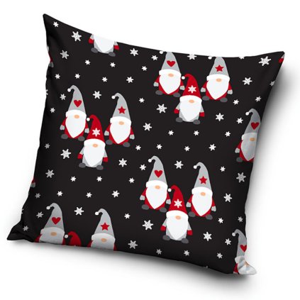 43363 dekoracni polstarek vanocni skritci a vlocky