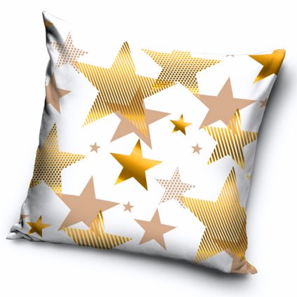 43417 dekoracni polstarek zlate hvezdy pnl241253