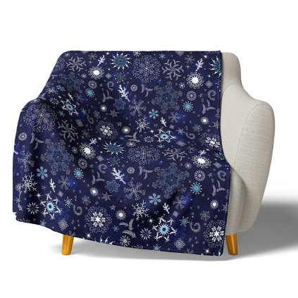 43891 1 mikroplysova deka ledove vlocky na kresle