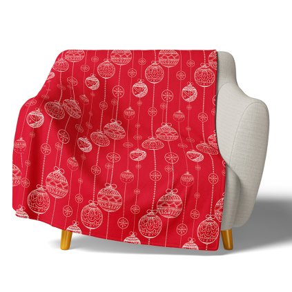 43894 2 mikroplysova deka vanocni ozdoby na kresle