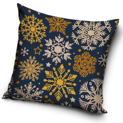 43311 dekoracni polstarek mrazive vlocky sedy