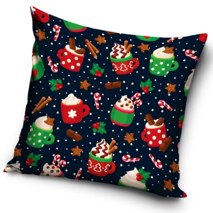 43314 dekoracni polstarek vanocni horka cokolada