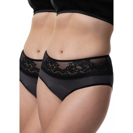 Dámské noční menstruační kalhotky Dorina D001989MI071 2PACK (Velikost L, Barva Černá)