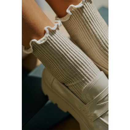 Silonkové ponožky Gabriella Nana code 577 (Velikost UNI, Barva Smetanová)