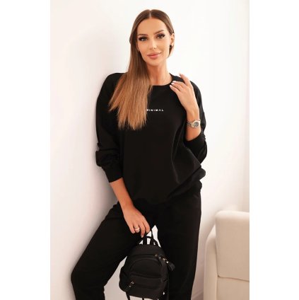 Dámská bavlněná souprava s potiskem Minima (Velikost UNI, Barva Béžová)