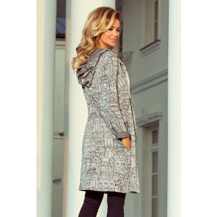 Numoco Kabát s kapucí a kapsami - město 218-1 (Velikost S, Barva Bílá)