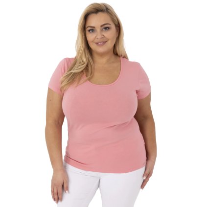 Tričko Plus Size RV-TS-A556.03 RELEVANCE (Barva Oranžová, Velikost XL)