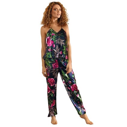 Dámské pyžamo Dkaren DK-KI-001 (Velikost M, Barva Modrá - tmavě)