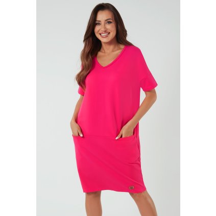 Šaty Italian Fashion Stella kr.r. (Velikost S, Barva Růžová)