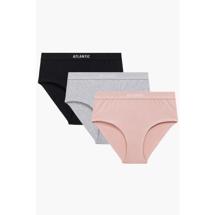 Kalhotky Atlantic 3CLP-009 3 pcs (Velikost 2XL, Barva Černá)