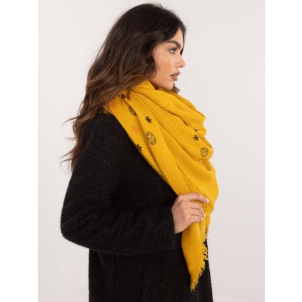 Szalik-AT-SZ-23504.93P-ciemny żółty (Barva Modrá - tmavě, Velikost UNI)