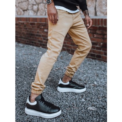 Pánské kalhoty béžové Dstreet UX3301 (Velikost S, Barva Béžová)