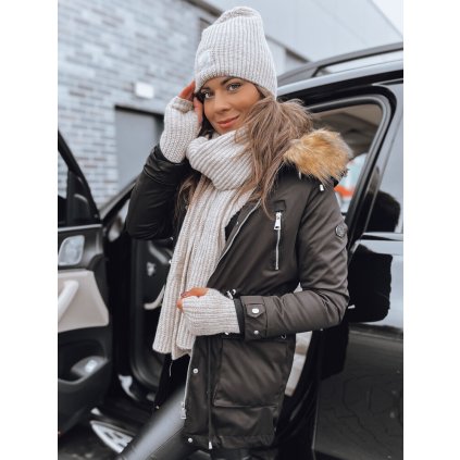 Dámská dlouhá prošívaná zimní bunda s kapucí Dstreet TY3180 (Velikost S, Barva Černá)