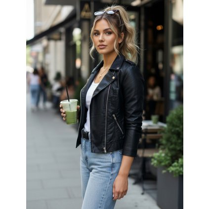 Dámská bunda ramones RAMI NESSI Barva černá DSTREET TY3455 (Velikost S, Barva Černá)