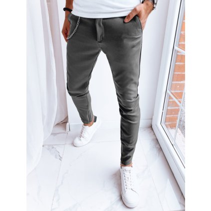 Pánské kalhoty chinos Barva grafitová DSTREET UX4008 (Velikost 30, Barva Šedá - tmavě)