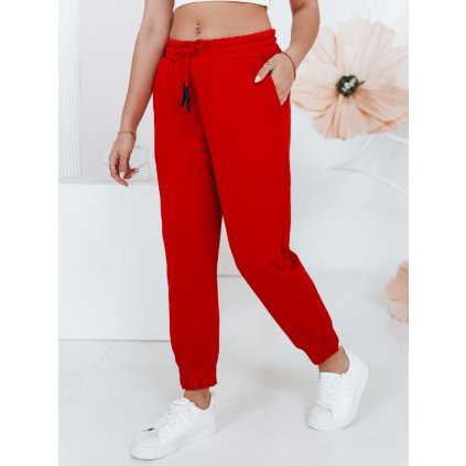 Dámské kalhoty teplákové MADMAX DSTREET UY1428 (Velikost S, Barva Červená)