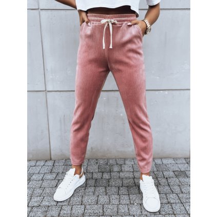 Dámské kalhoty teplákové ASTRO DSTREET UY1659 (Velikost M, Barva Růžová)