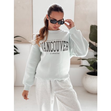 Dámská oversize mikina VANCOUVER DSTREET BY1226 (Velikost S, Barva Zelená - světle)
