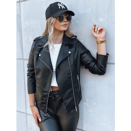 Dámská koženová bunda HAUTE VISTA DSTREET TY3892 (Velikost S, Barva Černá)