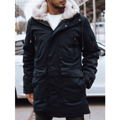 Pánská zimní bunda Barva tmavě modrá DSTREET TX4591 (Velikost M, Barva Modrá)