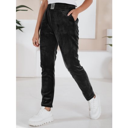 Dámské kalhoty teplákové BRENDA DSTREET UY1753 (Velikost M, Barva Černá)