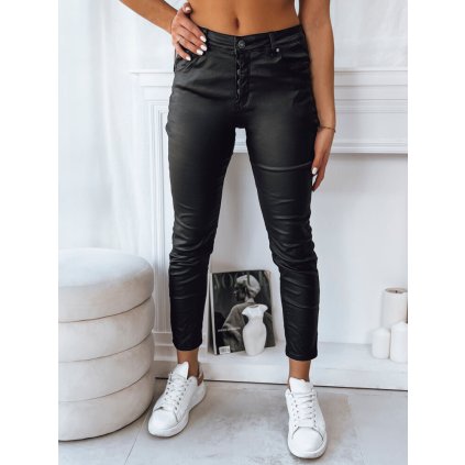 Dámské kalhoty voskované WEST DSTREET UY1777 (Velikost S, Barva Černá)