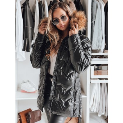 Dámská zimní bunda LANE Barva černá DSTREET TY4049 (Velikost S, Barva Černá)