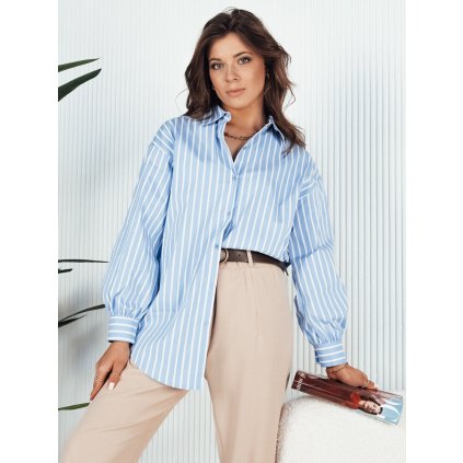 Elegantní dámská košile MARTIE Barva blankytná modř DSTREET DY0372 (Velikost S, Barva Modrá - světle)