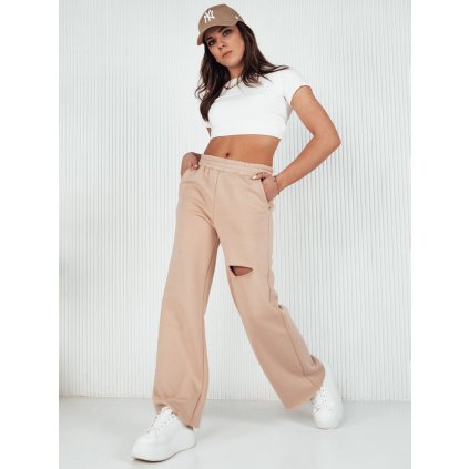 Dámské kalhoty casual RACHIS DSTREET UY1887 (Velikost S, Barva Béžová)