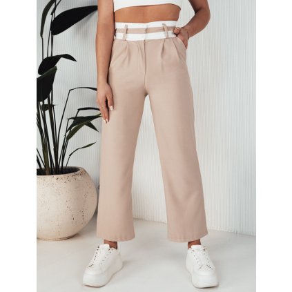 Dámské kalhoty casual GINZOM DSTREET UY1900 (Velikost S, Barva Béžová)
