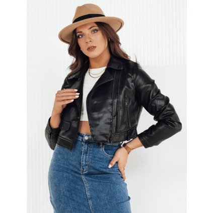 Dámská koženová bunda MOLTION DSTREET TY4158 (Velikost S, Barva Černá)