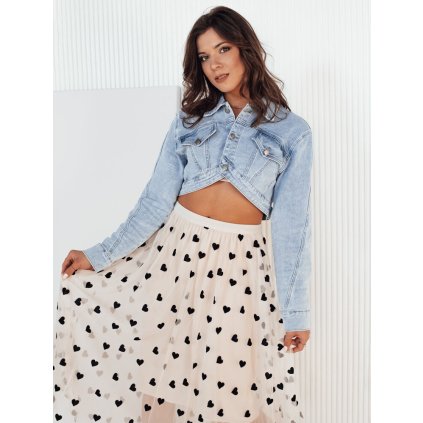 Dámská džínová bunda SHOLIN Barva modrá DSTREET TY4168 (Velikost S, Barva Modrá - světle)