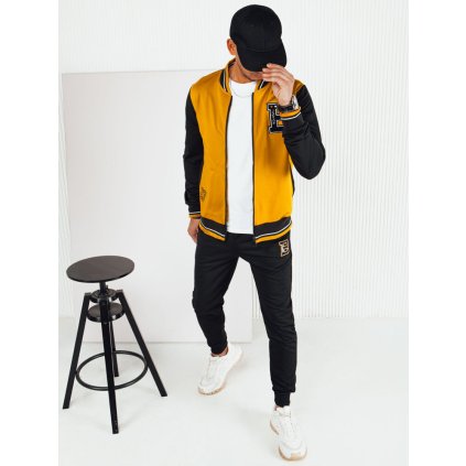 Pánský teplákový souprav Barva žlutá DSTREET AX0765 (Velikost M, Barva Vícebarevná)