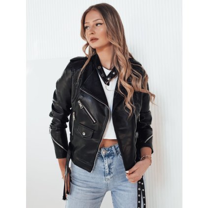 Dámská koženová bunda ROLDAN DSTREET TY4180 (Velikost S, Barva Černá)