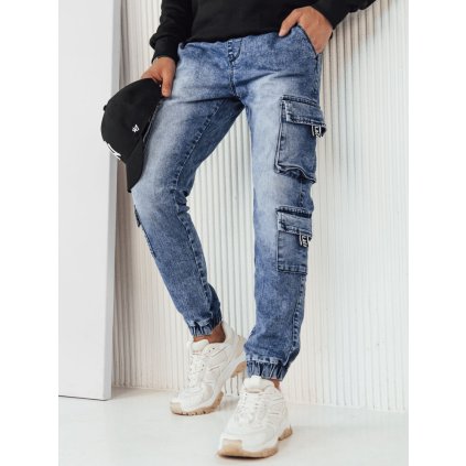 Pánské kalhoty kapsáče Barva modrá DSTREET UX4229 (Velikost S, Barva Modrá - světle)