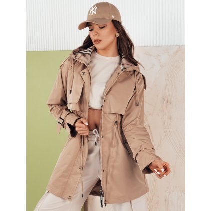 Dámská bunda parka MOZA Barva béžová DSTREET TY4283 (Velikost S, Barva Béžová)