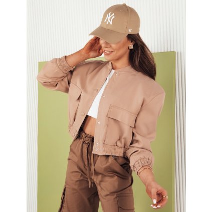 Dámská bomber bunda VERPI Barva DSTREET TY4297 (Velikost S, Barva Béžová)