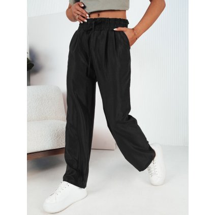 Dámské kalhoty casual EUFRAZ Barva černá DSTREET UY2050 (Velikost M/L, Barva Černá)