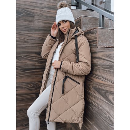 Dámská bunda oversize MELODY DSTREET TY3990 (Velikost S, Barva Béžová)