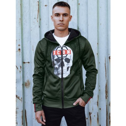 Pánská mikina na zip s kapucí černá Dstreet BX5837 (Velikost M, Barva Černá)