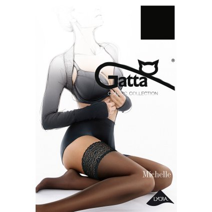 Samodržící punčochy Gatta Michelle 01 (Velikost 1-2, Barva Béžová)