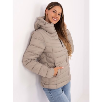 Dámská bunda D50092XB44554A1 Sublevel (Barva Béžová - tmavě, Velikost S)