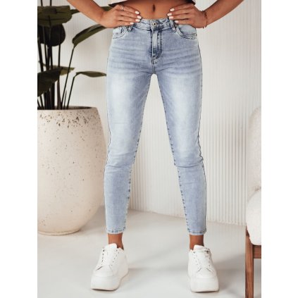 Dámské džíny s vysokým pásem JERRY Barva modrá DSTREET UY0848 (Velikost S, Barva Modrá - světle)