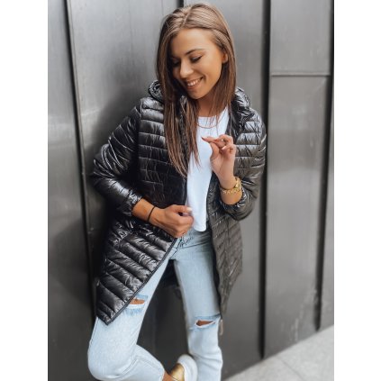 Černá dámská prošívaná zimní bunda s kapucí Dstreet TY2928 (Velikost M/46, Barva Černá)